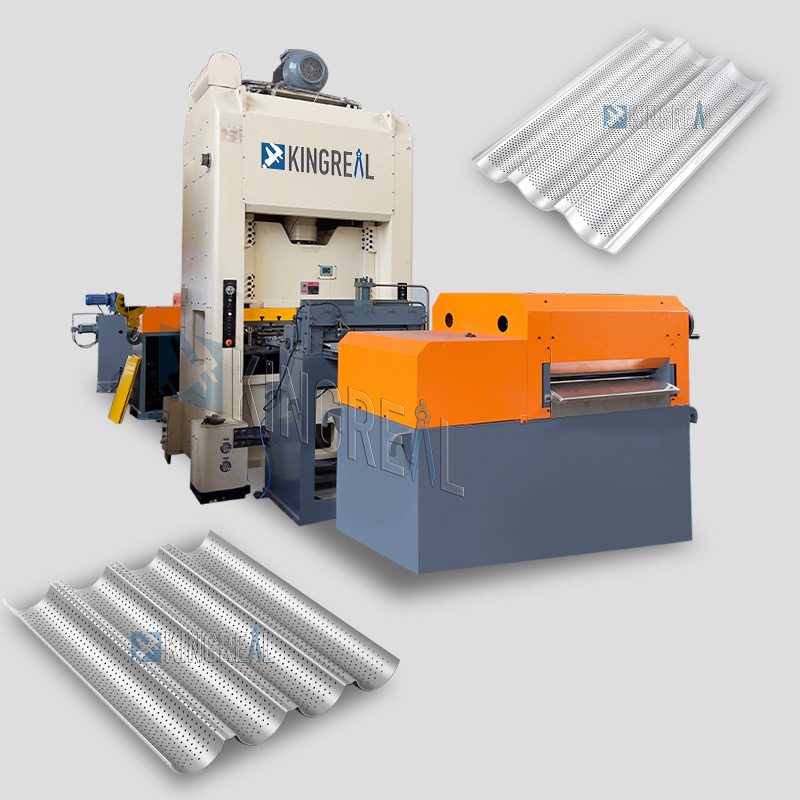 Машина за правење дупчење со перфориран послужавник за багети